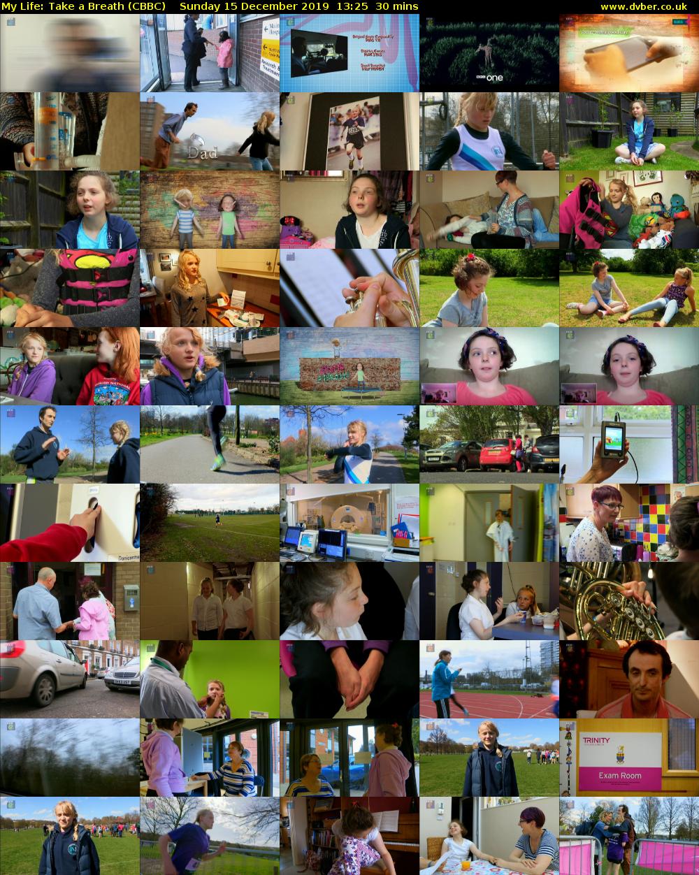 My Life: Take a Breath (CBBC) Sunday 15 December 2019 13:25 - 13:55