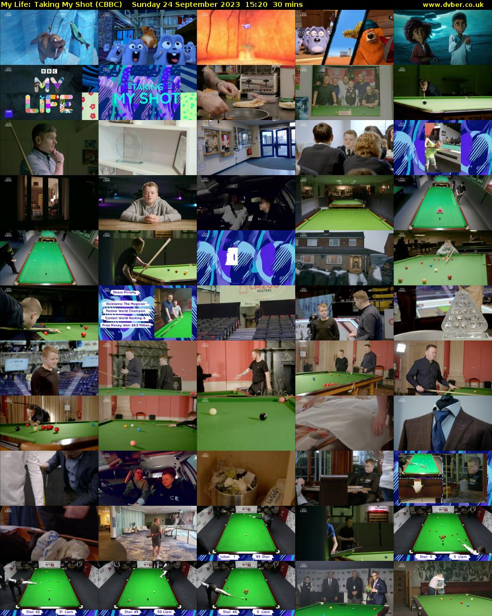 My Life: Taking My Shot (CBBC) Sunday 24 September 2023 15:20 - 15:50