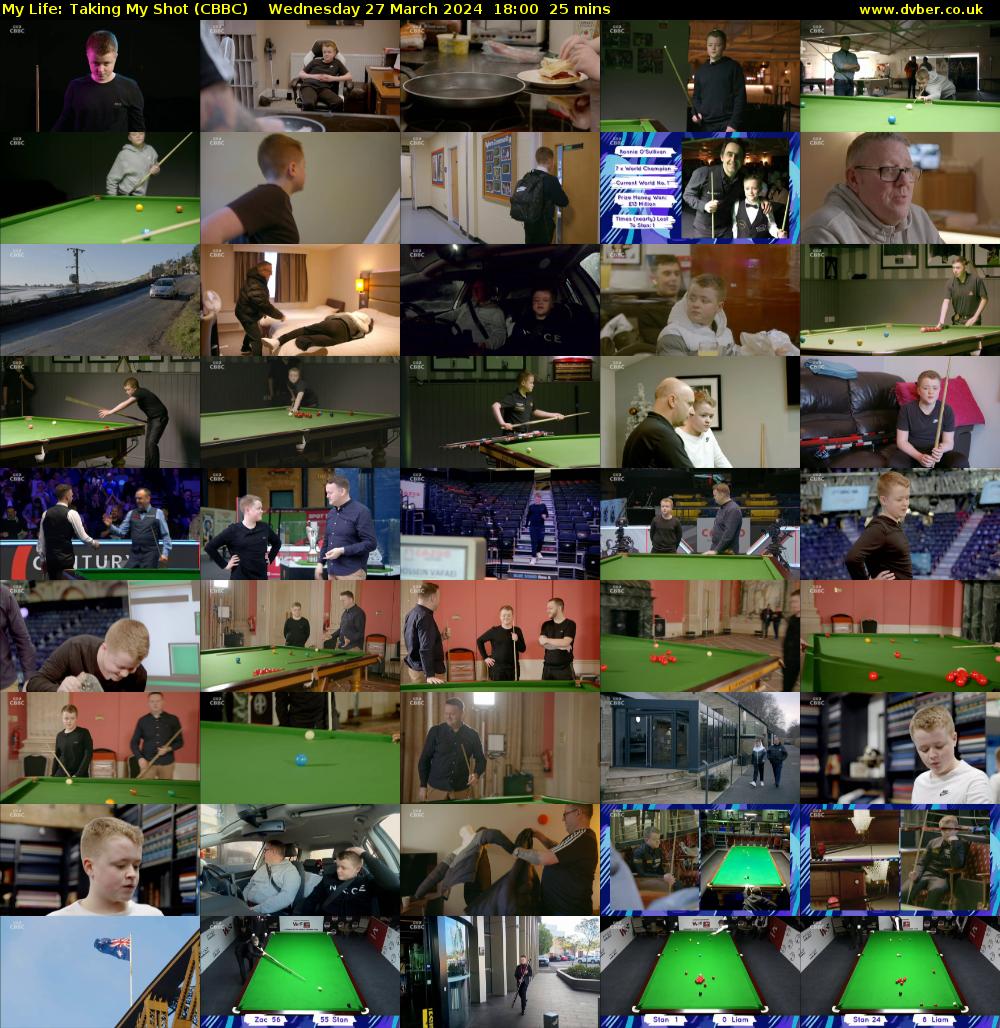 My Life: Taking My Shot (CBBC) Wednesday 27 March 2024 18:00 - 18:25
