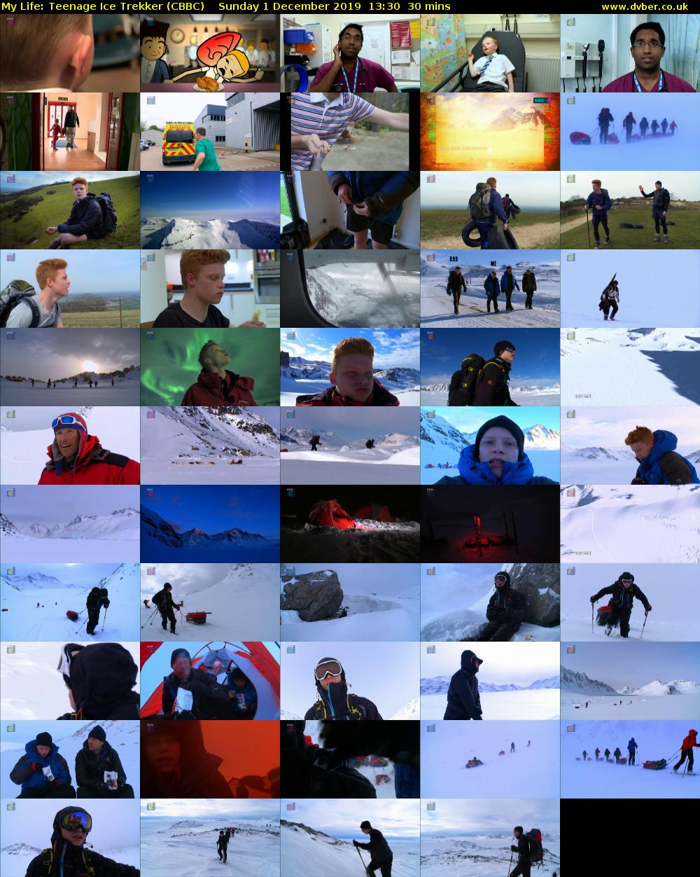 My Life: Teenage Ice Trekker (CBBC) Sunday 1 December 2019 13:30 - 14:00