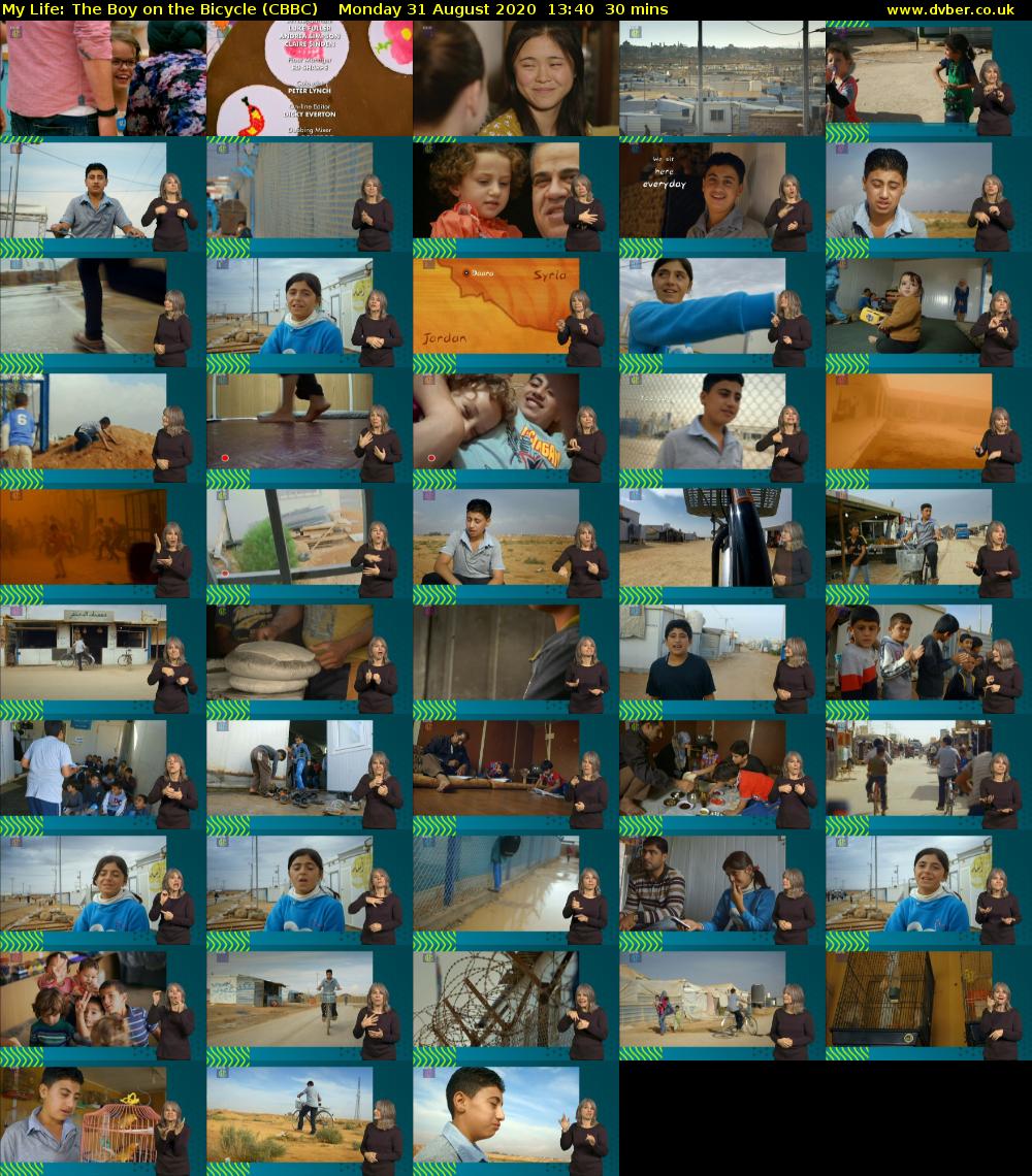 My Life: The Boy on the Bicycle (CBBC) Monday 31 August 2020 13:40 - 14:10