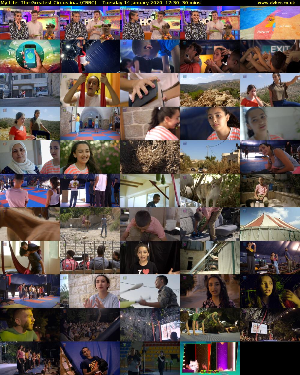 My Life: The Greatest Circus in... (CBBC) Tuesday 14 January 2020 17:30 - 18:00
