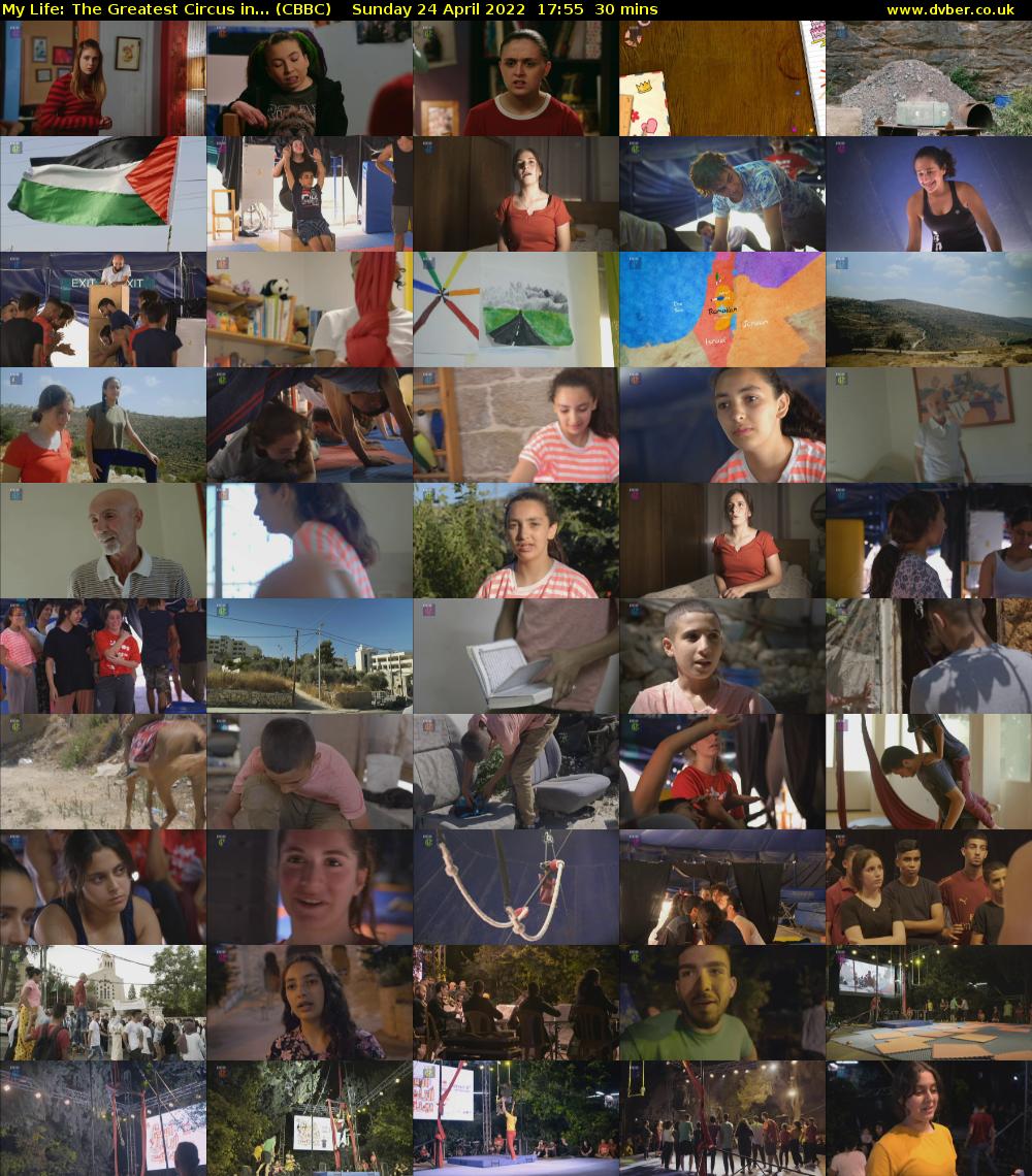 My Life: The Greatest Circus in... (CBBC) Sunday 24 April 2022 17:55 - 18:25