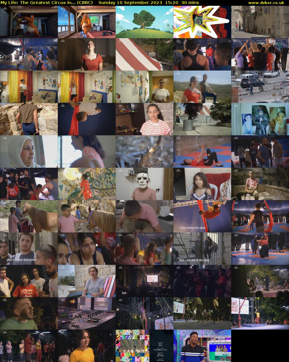 My Life: The Greatest Circus in... (CBBC) Sunday 10 September 2023 15:20 - 15:50
