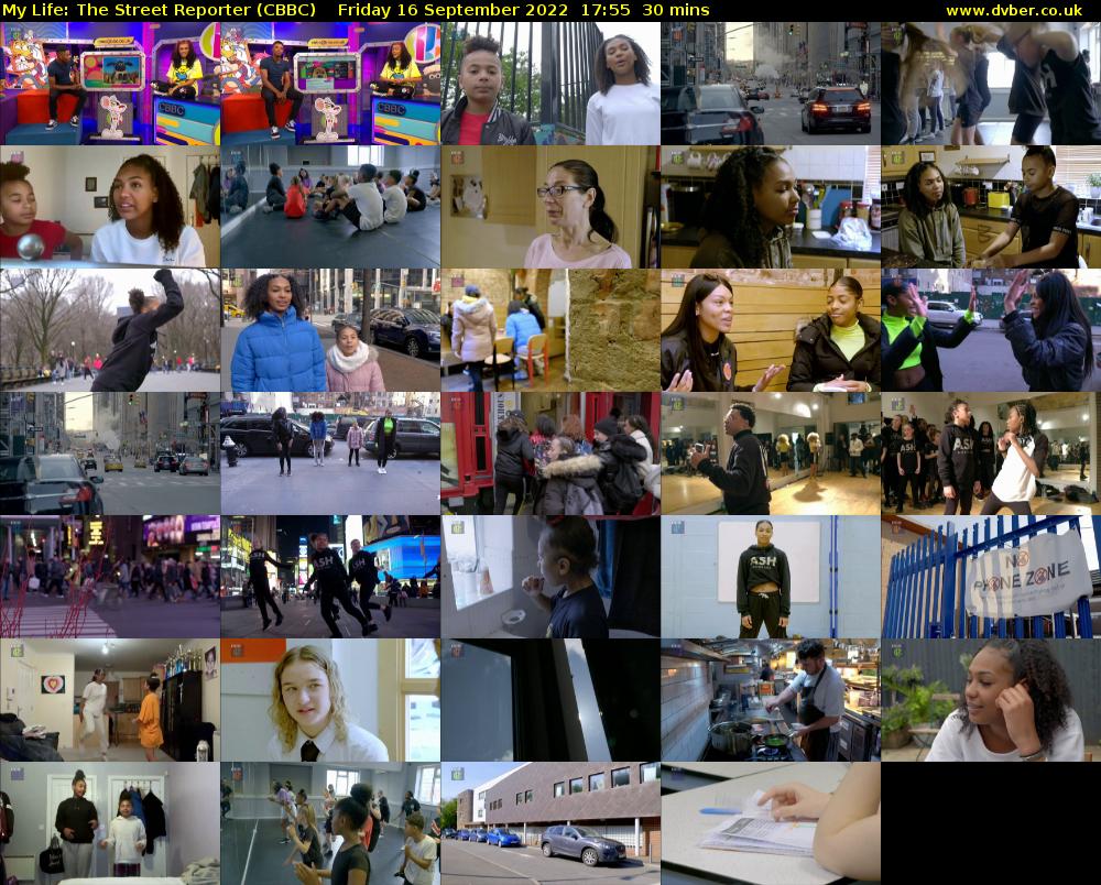 My Life: The Street Reporter (CBBC) Friday 16 September 2022 17:55 - 18:25