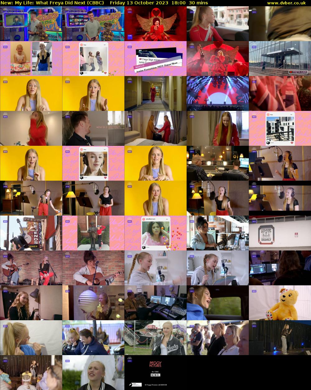 My Life: What Freya Did Next (CBBC) Friday 13 October 2023 18:00 - 18:30