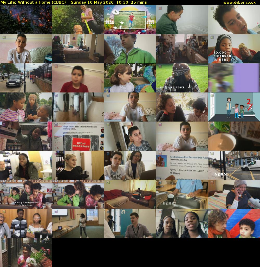 My Life: Without a Home (CBBC) Sunday 10 May 2020 10:30 - 10:55