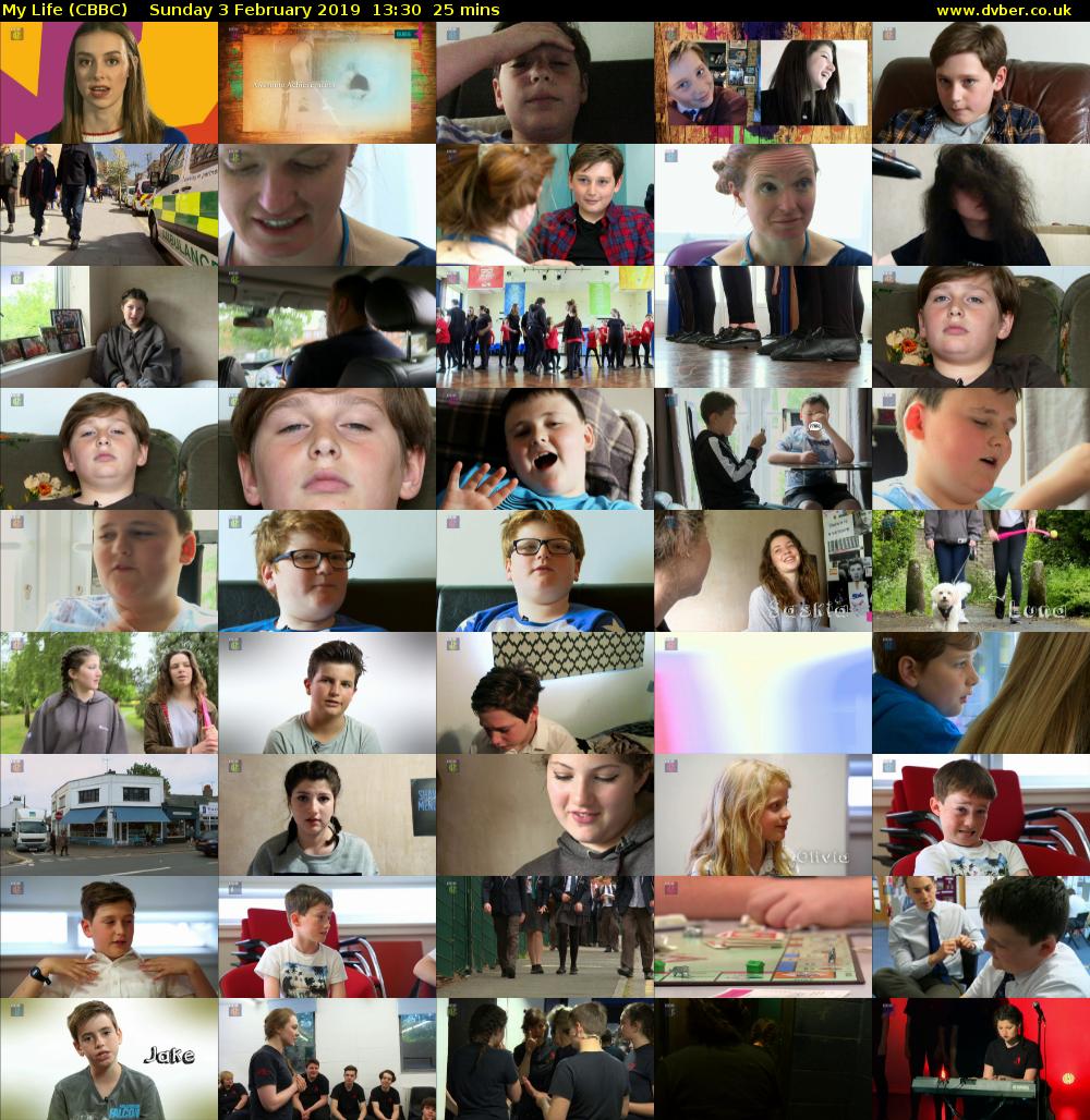 My Life (CBBC) Sunday 3 February 2019 13:30 - 13:55