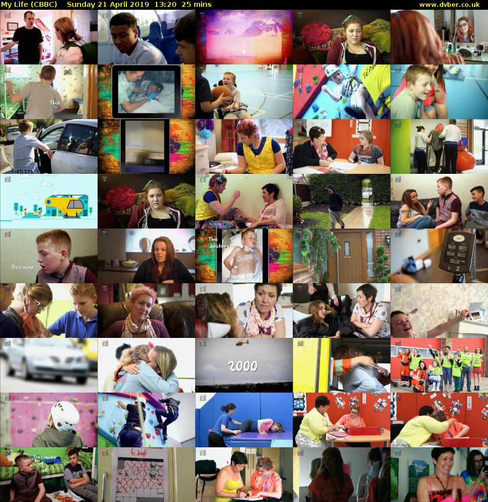 My Life (CBBC) Sunday 21 April 2019 13:20 - 13:45