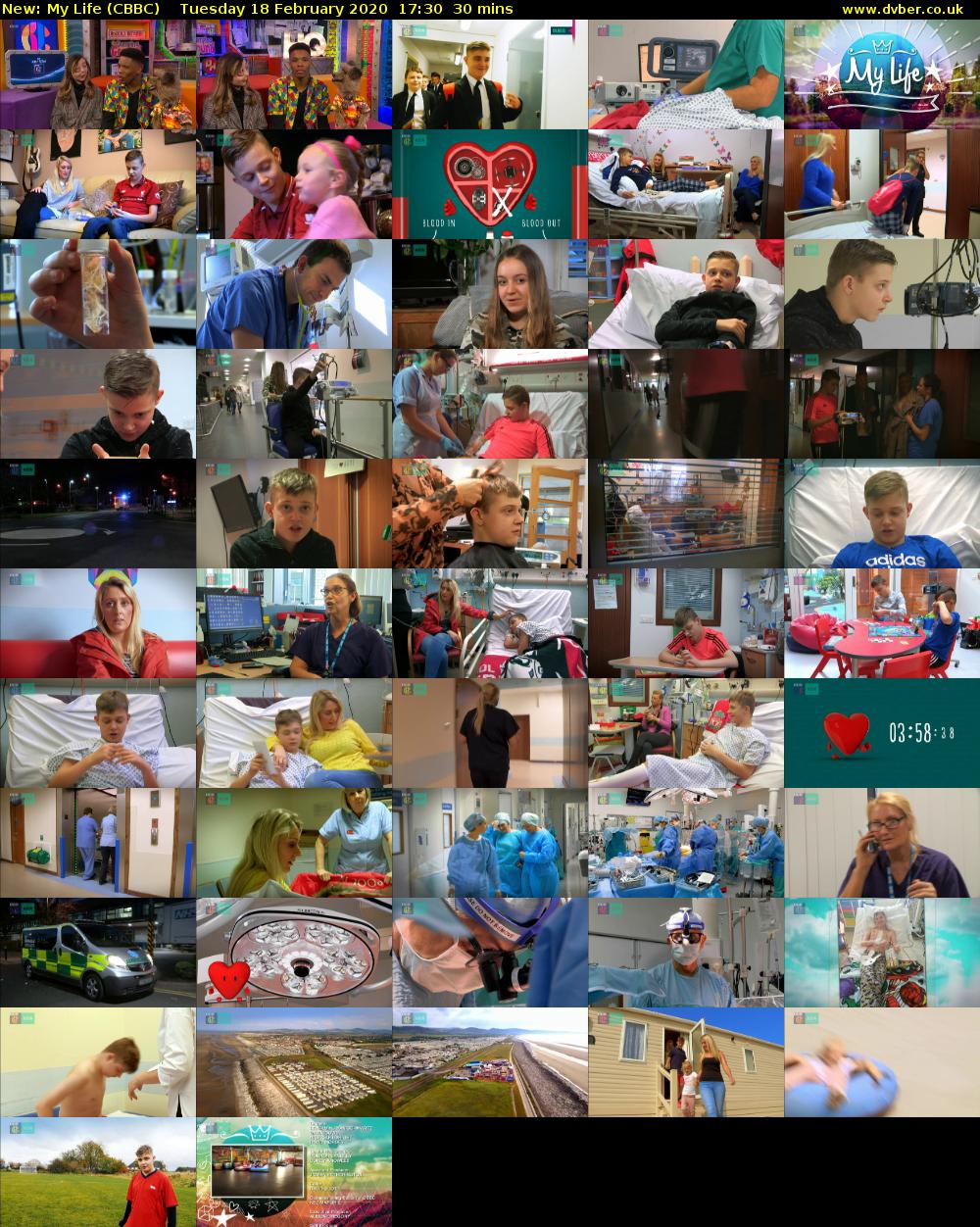 My Life (CBBC) Tuesday 18 February 2020 17:30 - 18:00