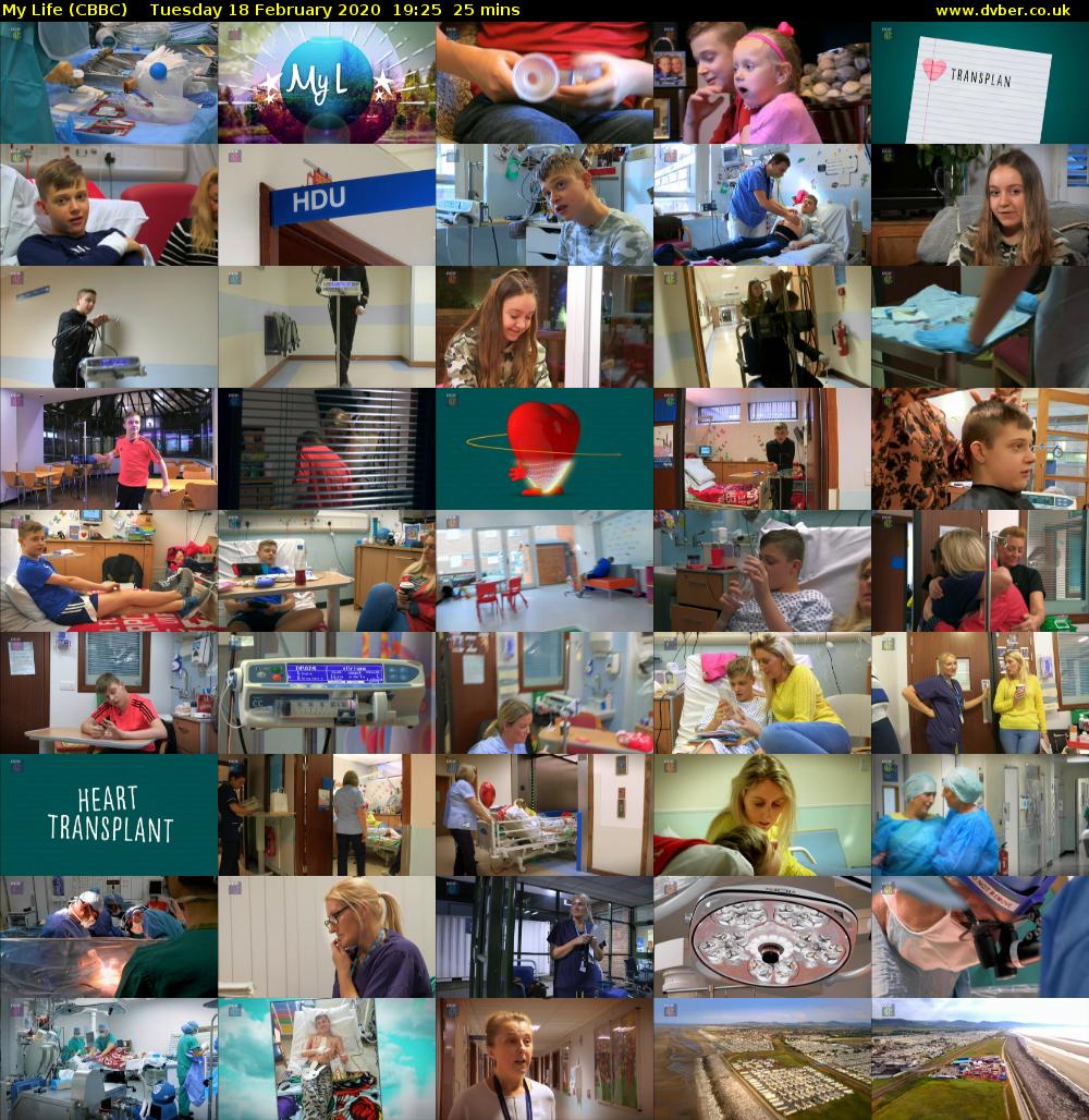 My Life (CBBC) Tuesday 18 February 2020 19:25 - 19:50