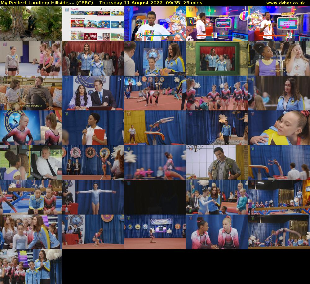 My Perfect Landing: Hillside,... (CBBC) Thursday 11 August 2022 09:35 - 10:00