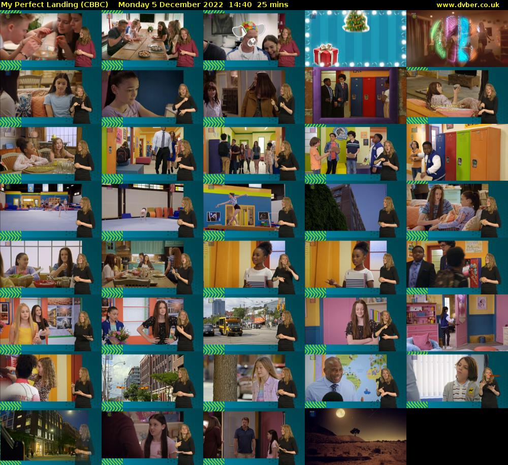My Perfect Landing (CBBC) Monday 5 December 2022 14:40 - 15:05