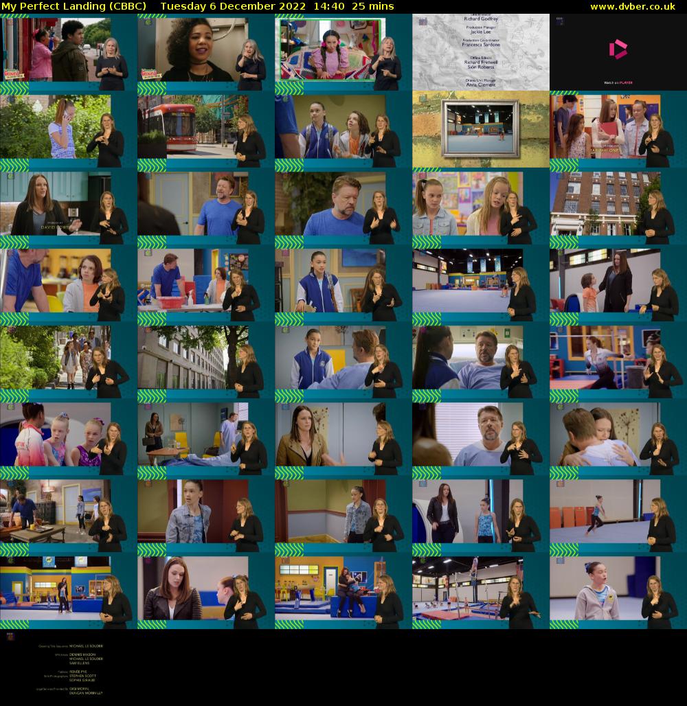 My Perfect Landing (CBBC) Tuesday 6 December 2022 14:40 - 15:05