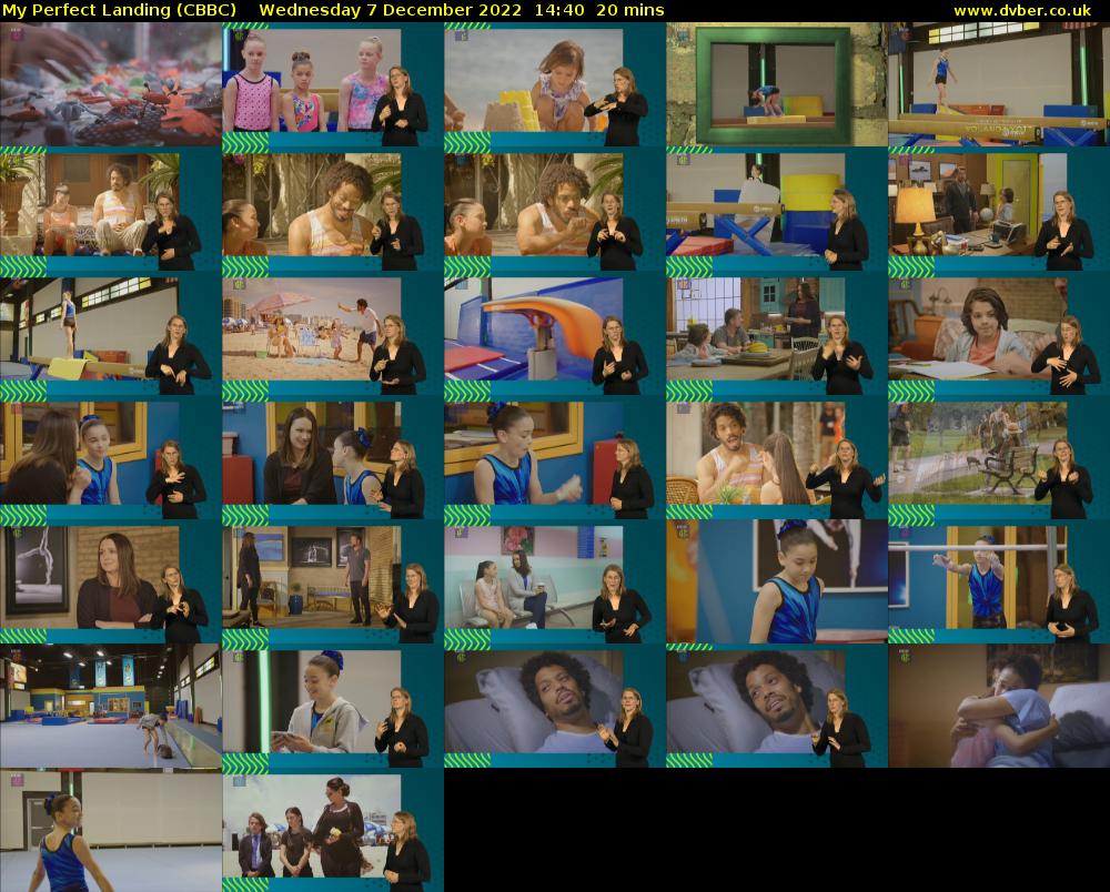 My Perfect Landing (CBBC) Wednesday 7 December 2022 14:40 - 15:00