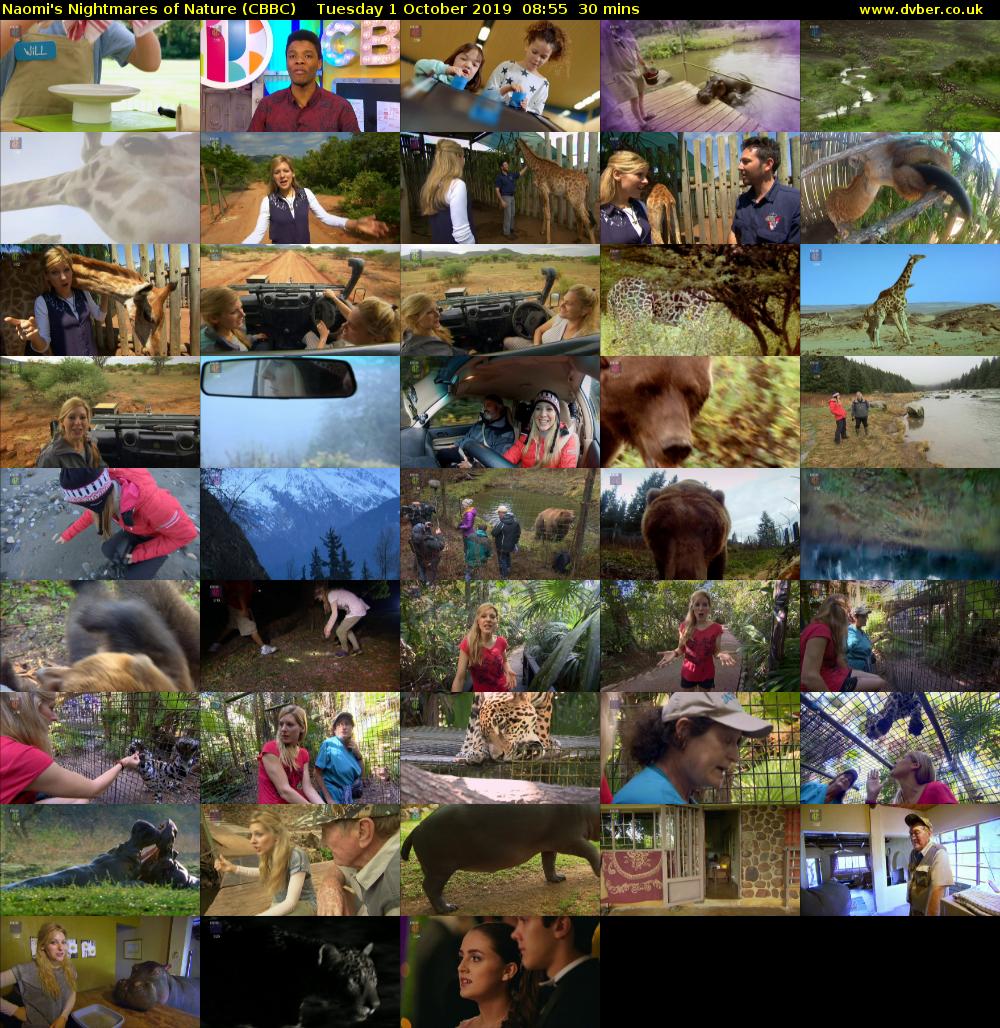 Naomi's Nightmares of Nature (CBBC) Tuesday 1 October 2019 08:55 - 09:25