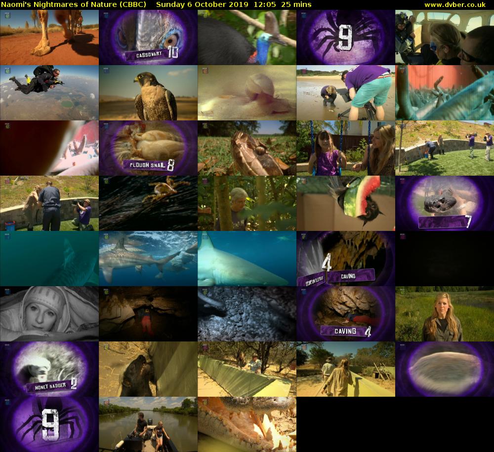 Naomi's Nightmares of Nature (CBBC) Sunday 6 October 2019 12:05 - 12:30