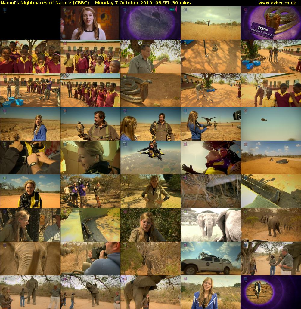 Naomi's Nightmares of Nature (CBBC) Monday 7 October 2019 08:55 - 09:25