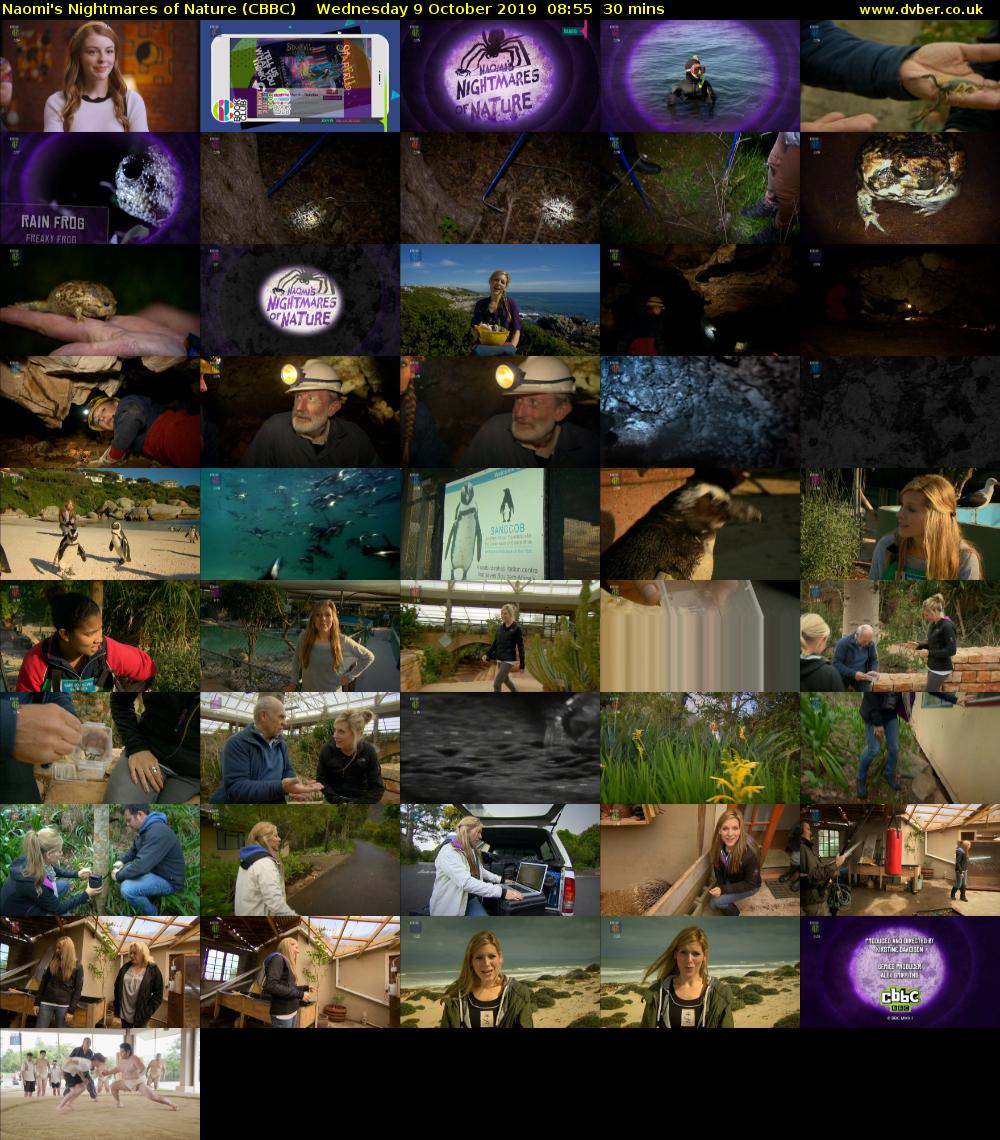 Naomi's Nightmares of Nature (CBBC) Wednesday 9 October 2019 08:55 - 09:25
