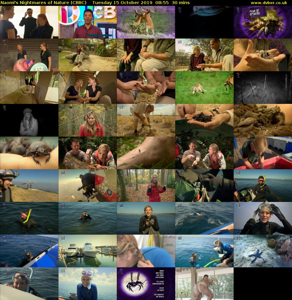 Naomi's Nightmares of Nature (CBBC) Tuesday 15 October 2019 08:55 - 09:25