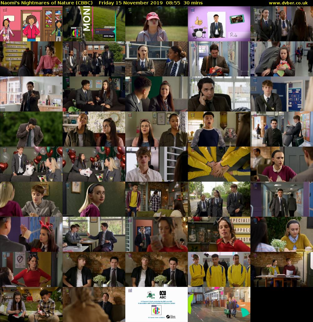 Naomi's Nightmares of Nature (CBBC) Friday 15 November 2019 08:55 - 09:25