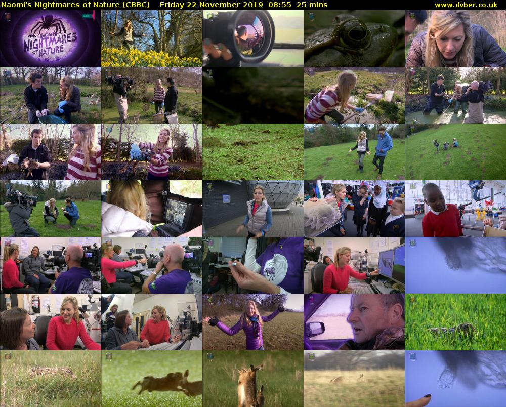 Naomi's Nightmares of Nature (CBBC) Friday 22 November 2019 08:55 - 09:20