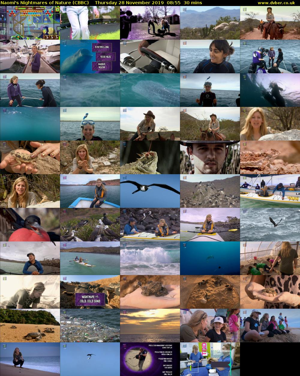 Naomi's Nightmares of Nature (CBBC) Thursday 28 November 2019 08:55 - 09:25