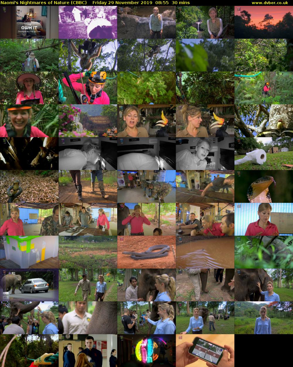 Naomi's Nightmares of Nature (CBBC) Friday 29 November 2019 08:55 - 09:25