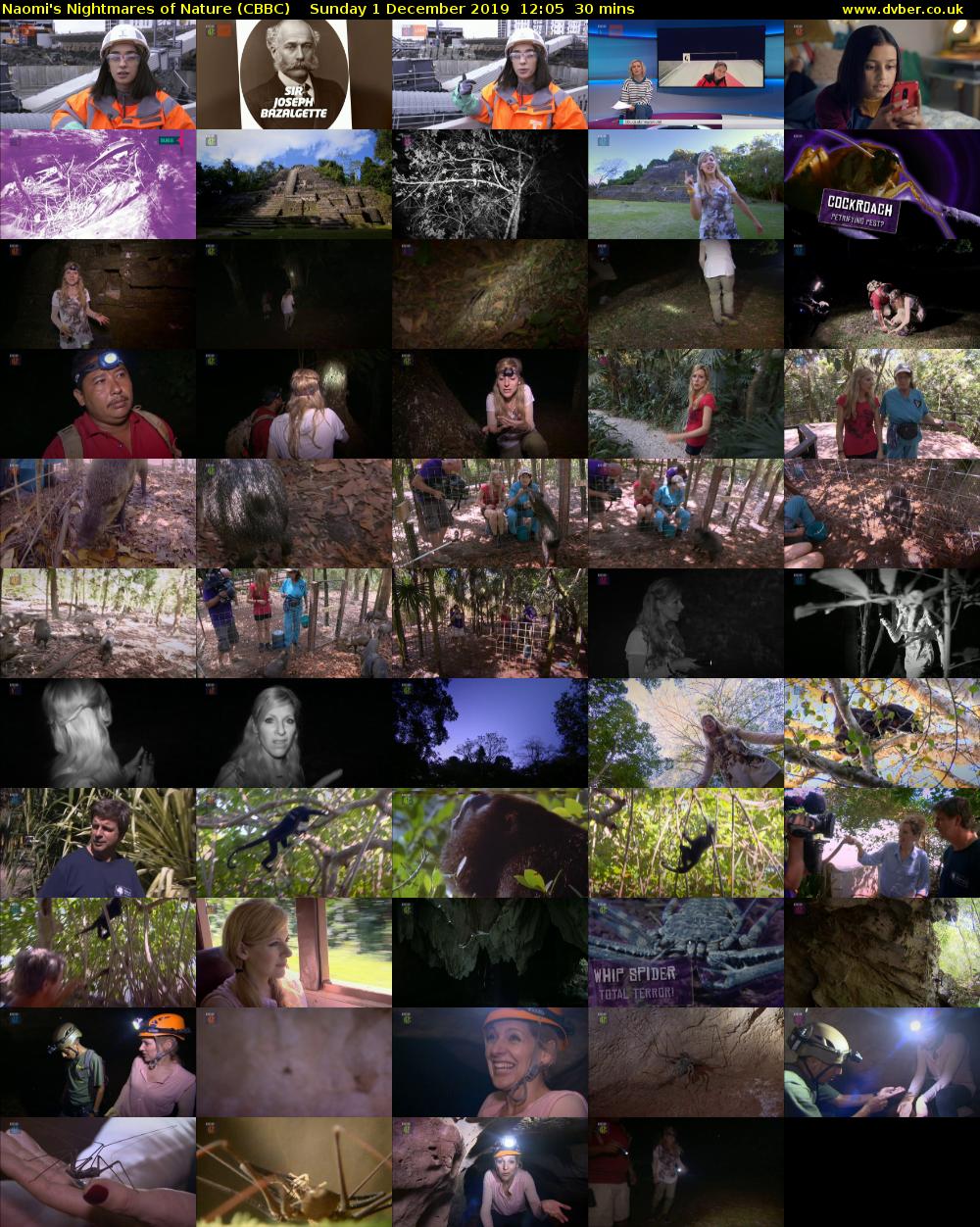 Naomi's Nightmares of Nature (CBBC) Sunday 1 December 2019 12:05 - 12:35