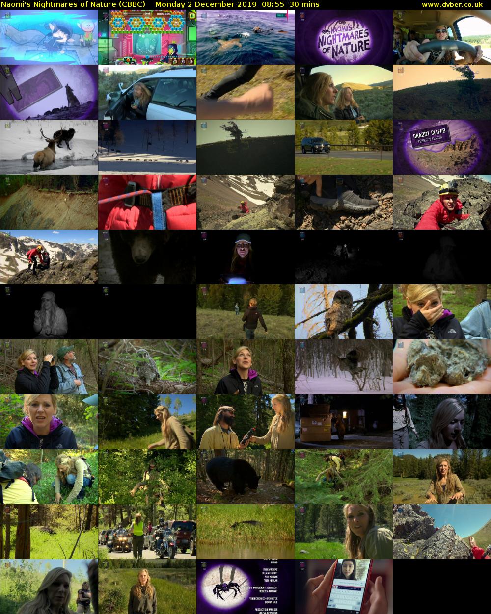 Naomi's Nightmares of Nature (CBBC) Monday 2 December 2019 08:55 - 09:25