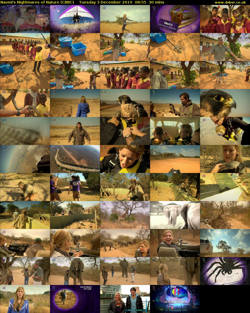 Naomi's Nightmares of Nature (CBBC) Tuesday 3 December 2019 08:55 - 09:25