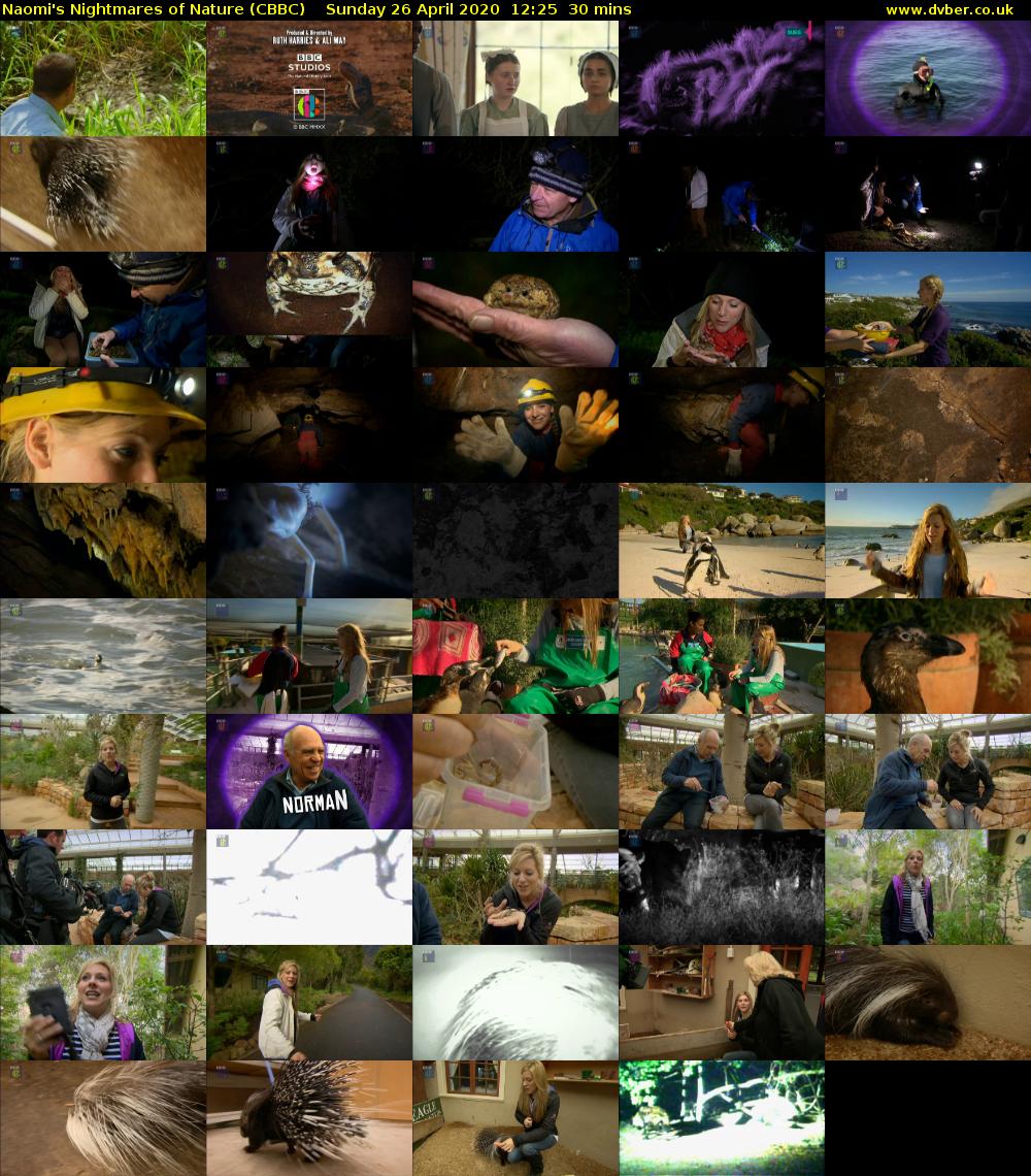 Naomi's Nightmares of Nature (CBBC) Sunday 26 April 2020 12:25 - 12:55