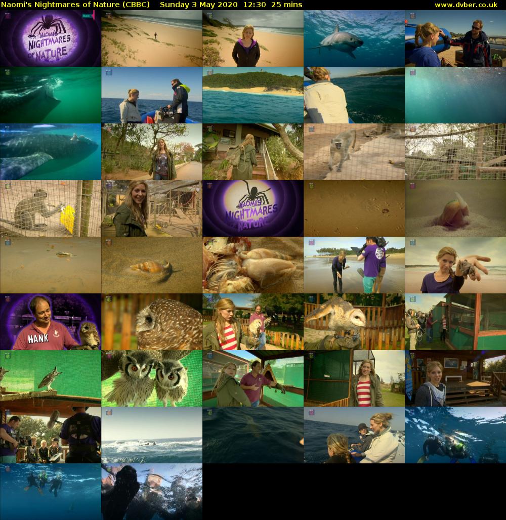 Naomi's Nightmares of Nature (CBBC) Sunday 3 May 2020 12:30 - 12:55