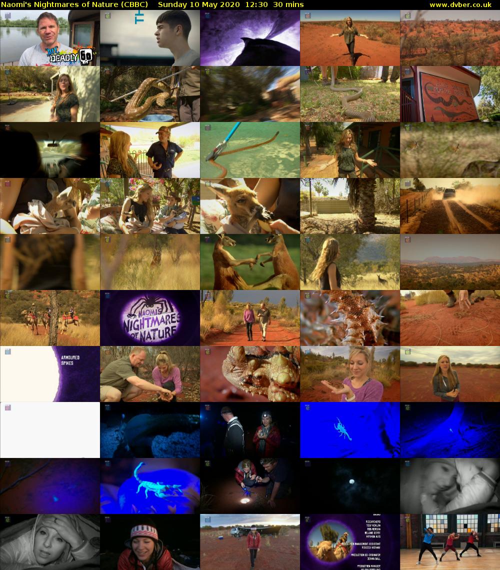 Naomi's Nightmares of Nature (CBBC) Sunday 10 May 2020 12:30 - 13:00