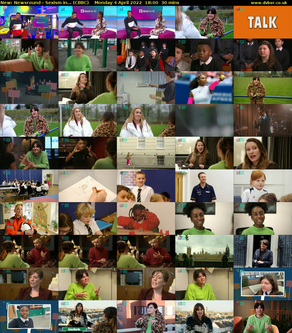 Newsround - Sexism in... (CBBC) Monday 4 April 2022 18:00 - 18:30