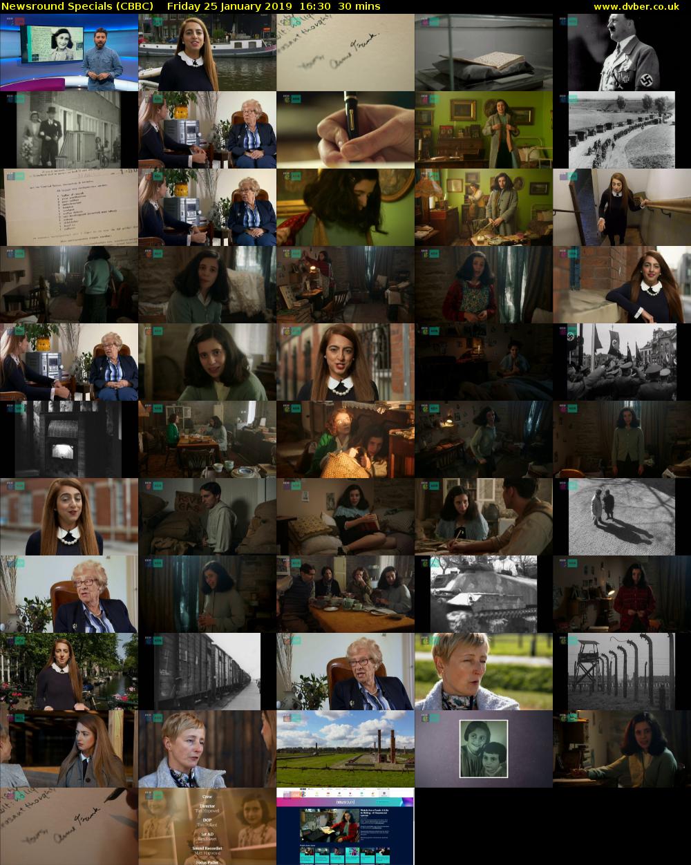 Newsround Specials (CBBC) Friday 25 January 2019 16:30 - 17:00