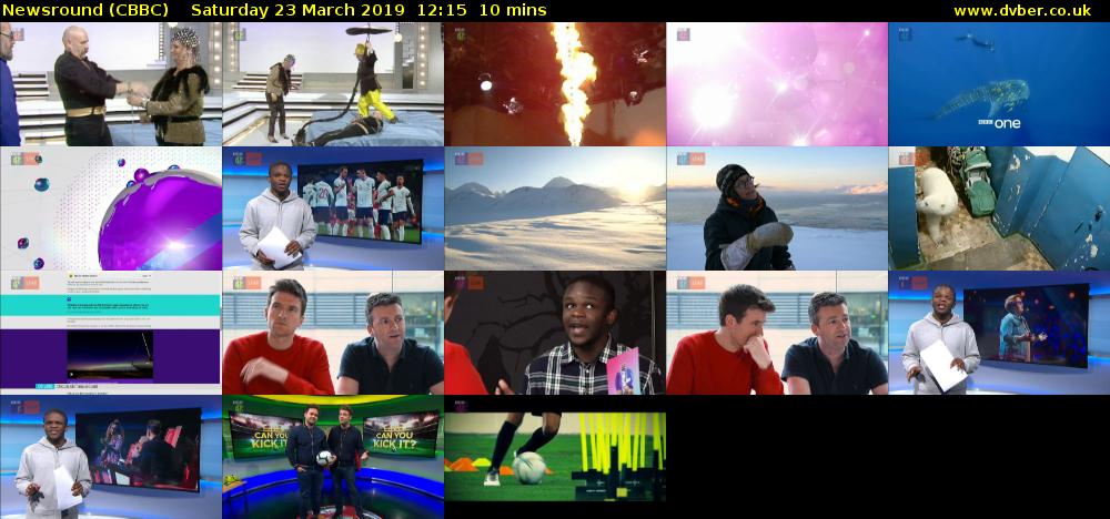 Newsround (CBBC) Saturday 23 March 2019 12:15 - 12:25