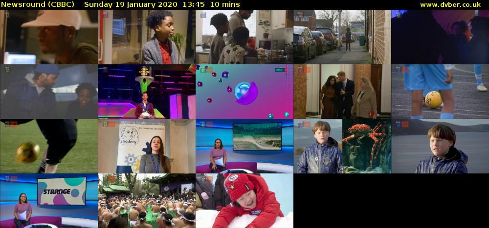 Newsround (CBBC) Sunday 19 January 2020 13:45 - 13:55