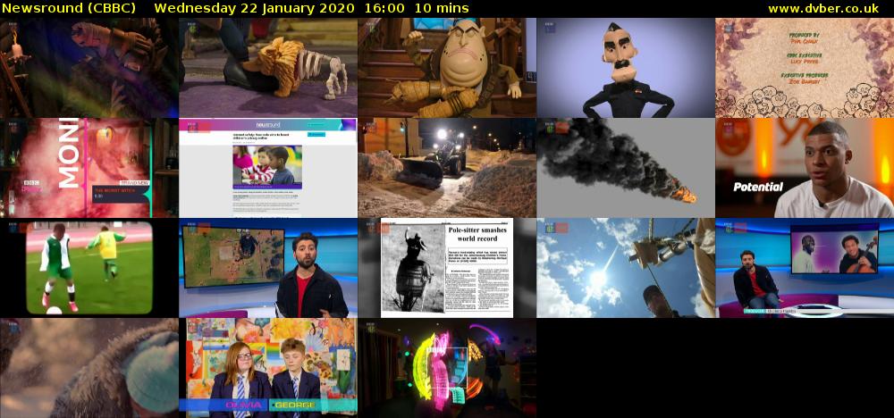 Newsround (CBBC) Wednesday 22 January 2020 16:00 - 16:10