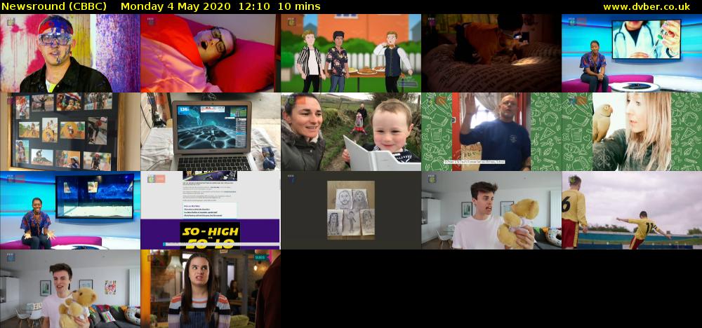 Newsround (CBBC) Monday 4 May 2020 12:10 - 12:20