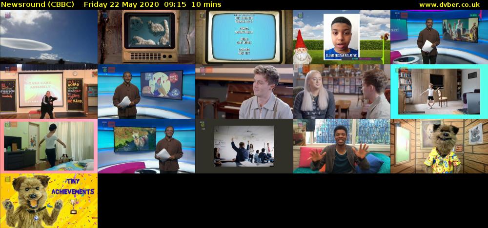 Newsround (CBBC) Friday 22 May 2020 09:15 - 09:25