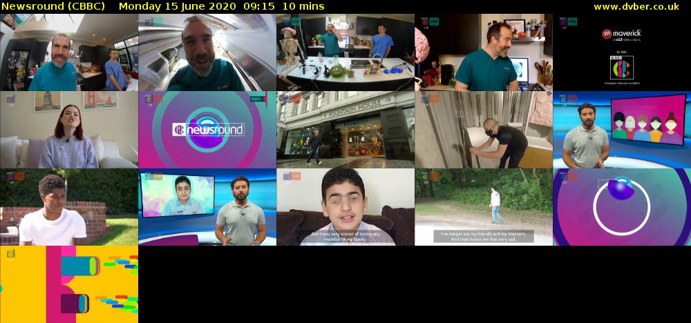 Newsround (CBBC) Monday 15 June 2020 09:15 - 09:25