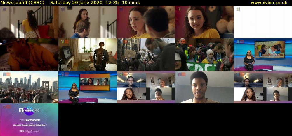Newsround (CBBC) Saturday 20 June 2020 12:35 - 12:45