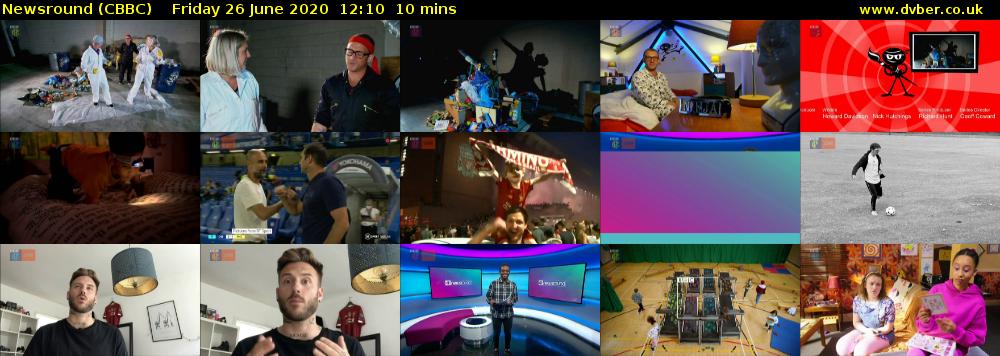 Newsround (CBBC) Friday 26 June 2020 12:10 - 12:20