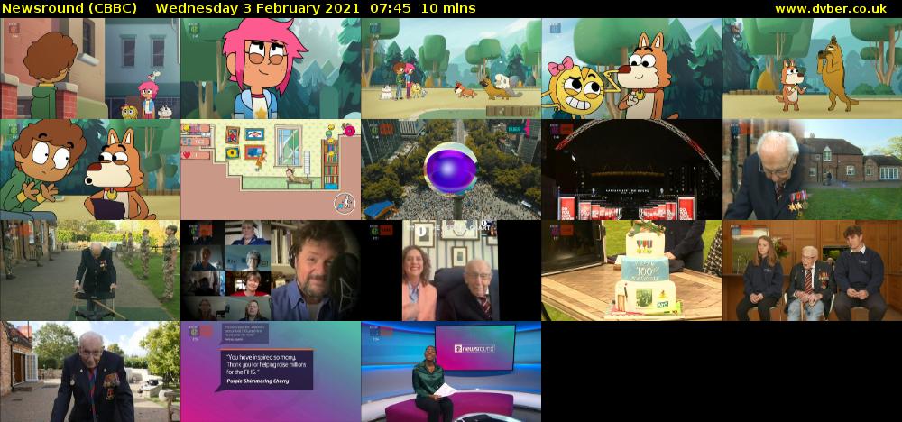 Newsround (CBBC) Wednesday 3 February 2021 07:45 - 07:55