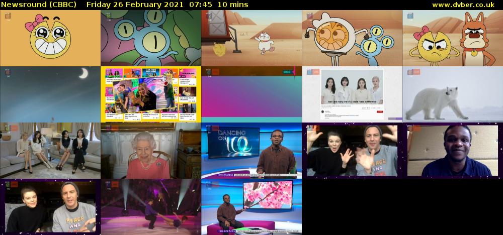 Newsround (CBBC) Friday 26 February 2021 07:45 - 07:55