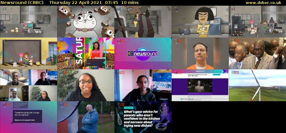 Newsround (CBBC) Thursday 22 April 2021 07:45 - 07:55