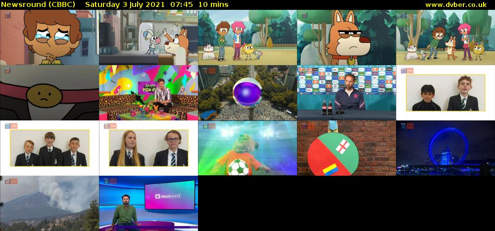 Newsround (CBBC) Saturday 3 July 2021 07:45 - 07:55