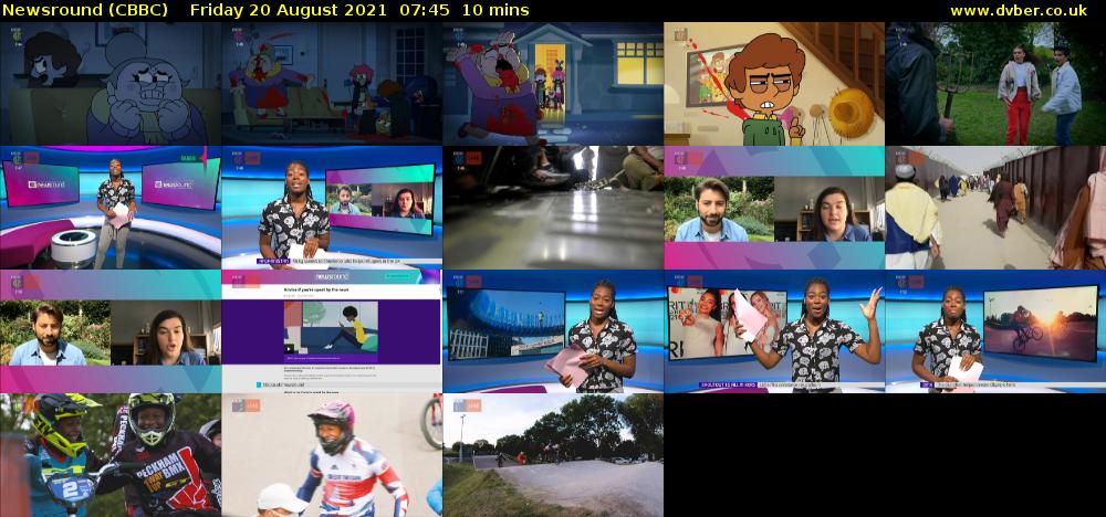 Newsround (CBBC) Friday 20 August 2021 07:45 - 07:55