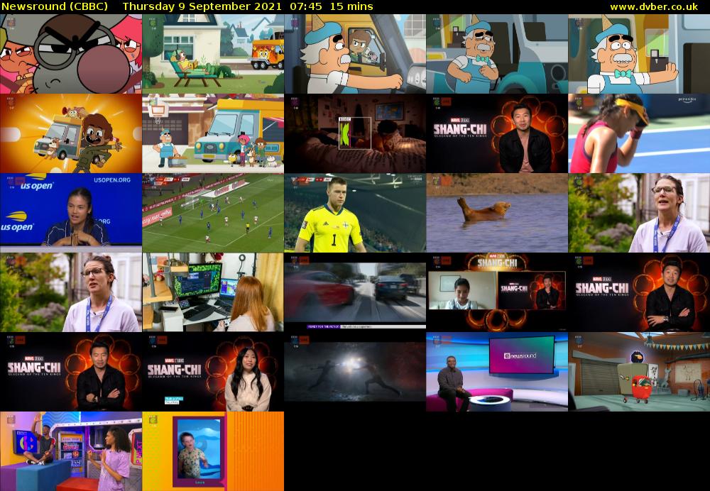 Newsround (CBBC) Thursday 9 September 2021 07:45 - 08:00